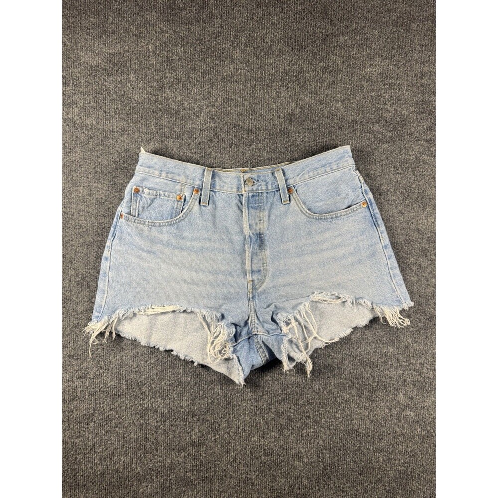 Levis 501 Original High Rise Shorts Womens 30 2.5" Cut Off Button Fly Light New